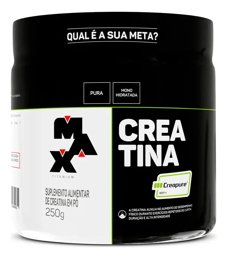 Embalagem de Creatina Creapure Ganho Força Premium