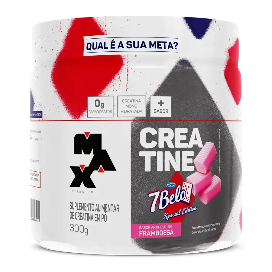 Embalagem de Creatina Monohidratada Força Energia Alta Performance Treino