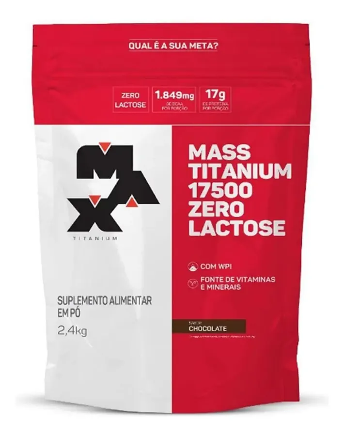 Embalagem de Hipercalórico Mass Zero Lactose Ganho Massa