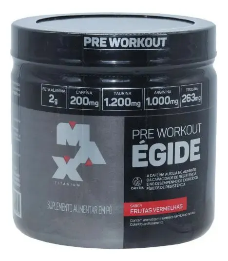 Embalagem de Pre Treino Egide Vermelhas