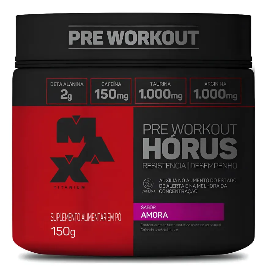 Embalagem de Pre Treino Pré Workout Horus