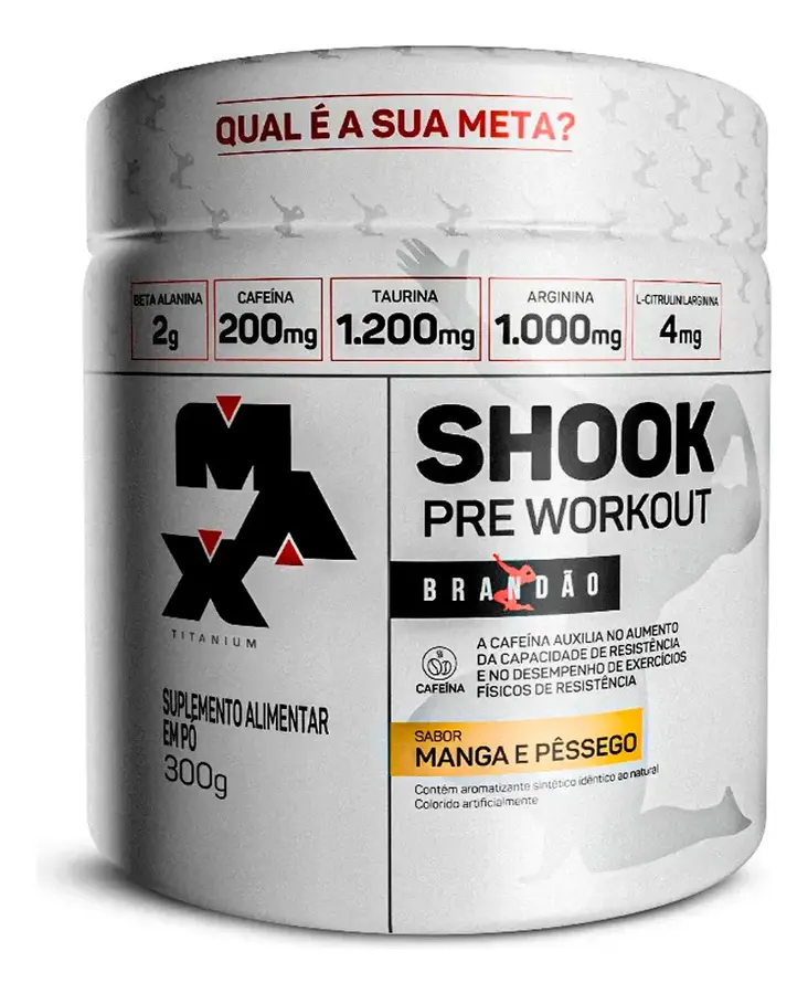 Embalagem de Pré Treino Shook