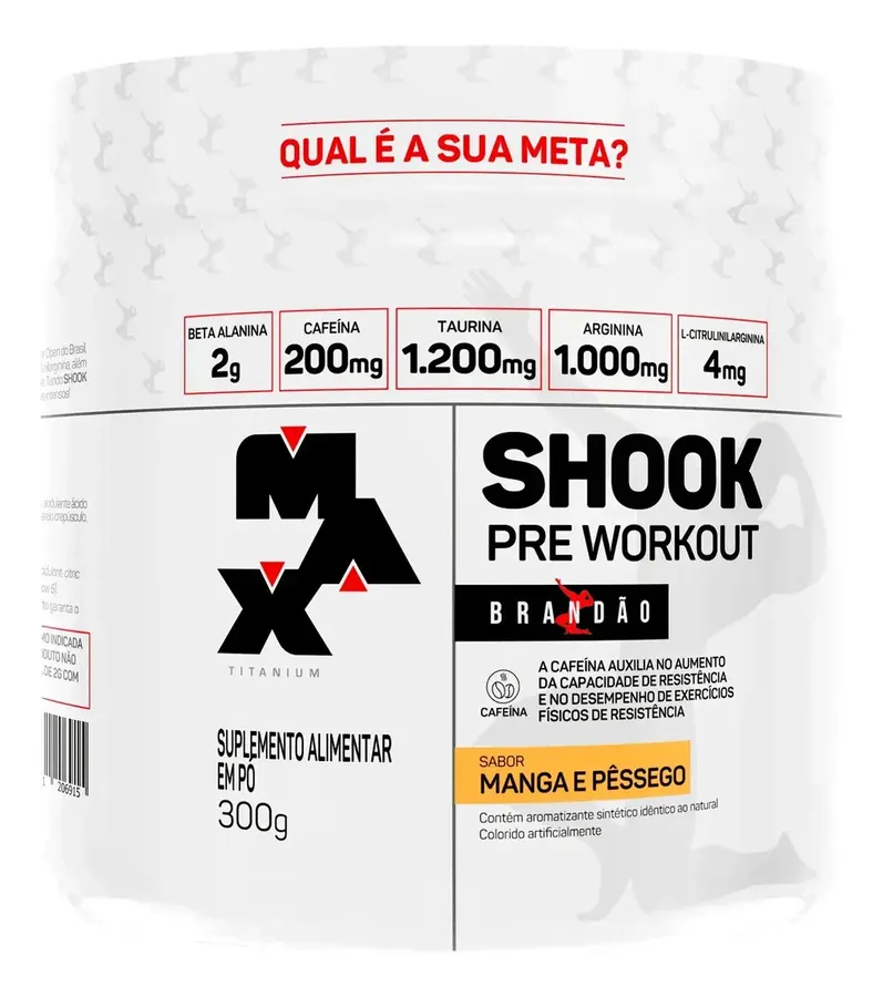 Embalagem de Shook Pré Treino Workout Rafael Brandão