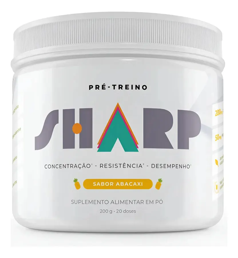 Embalagem de Pre Treino Sharp