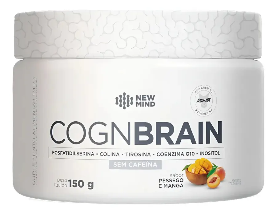 Embalagem de Cognbrain Sem Cafeína Pêssego E Manga