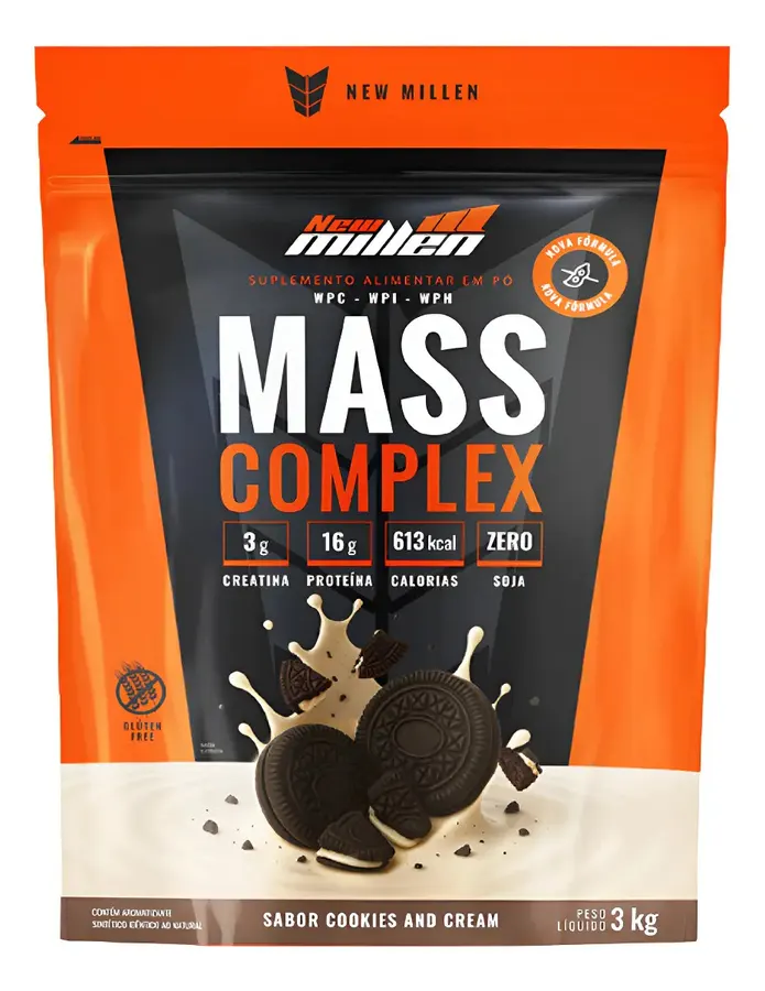 Embalagem de Mass Complex Hipercalórico Creatina
