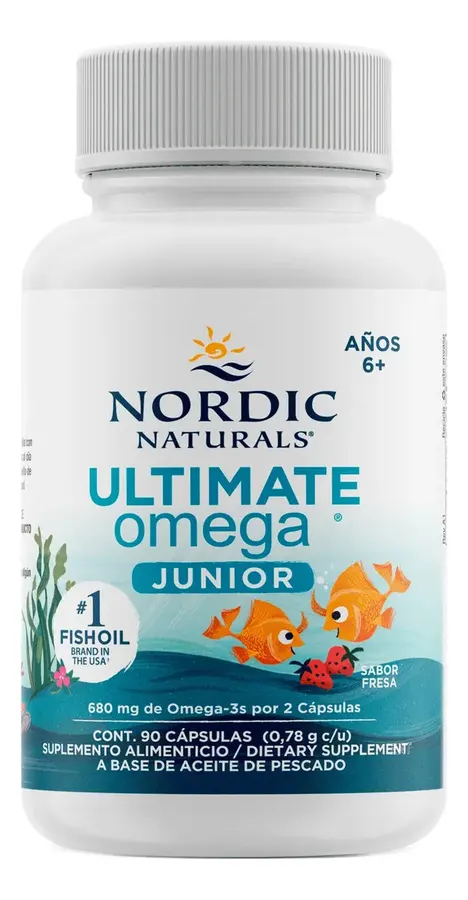 Embalagem de Ômega Ultimate Omega Cápsulas Crianças