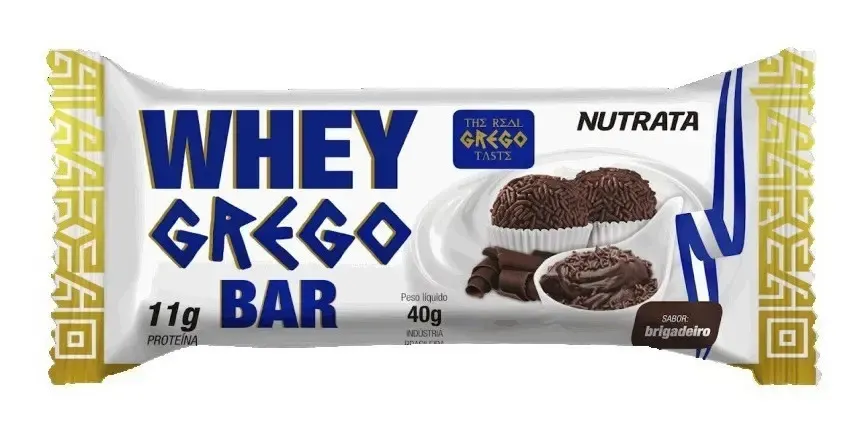 Embalagem de Whey Grego Bar Barra Proteína Whey