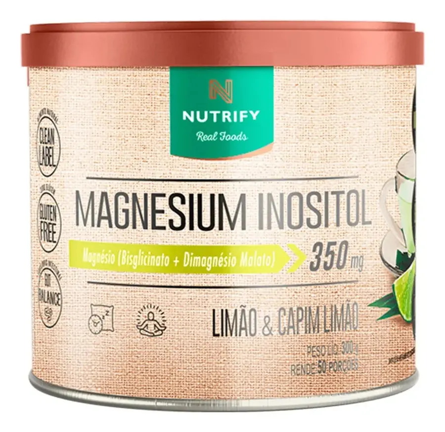 Embalagem de Magnésio Inositol Equilíbrio e Relaxamento