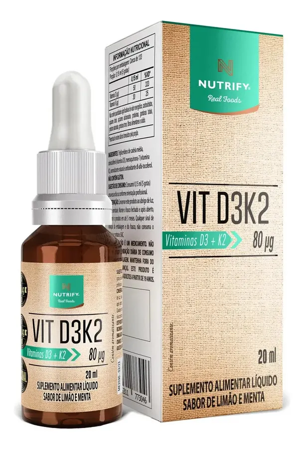 Embalagem de Vitamina D3K2 Gotas