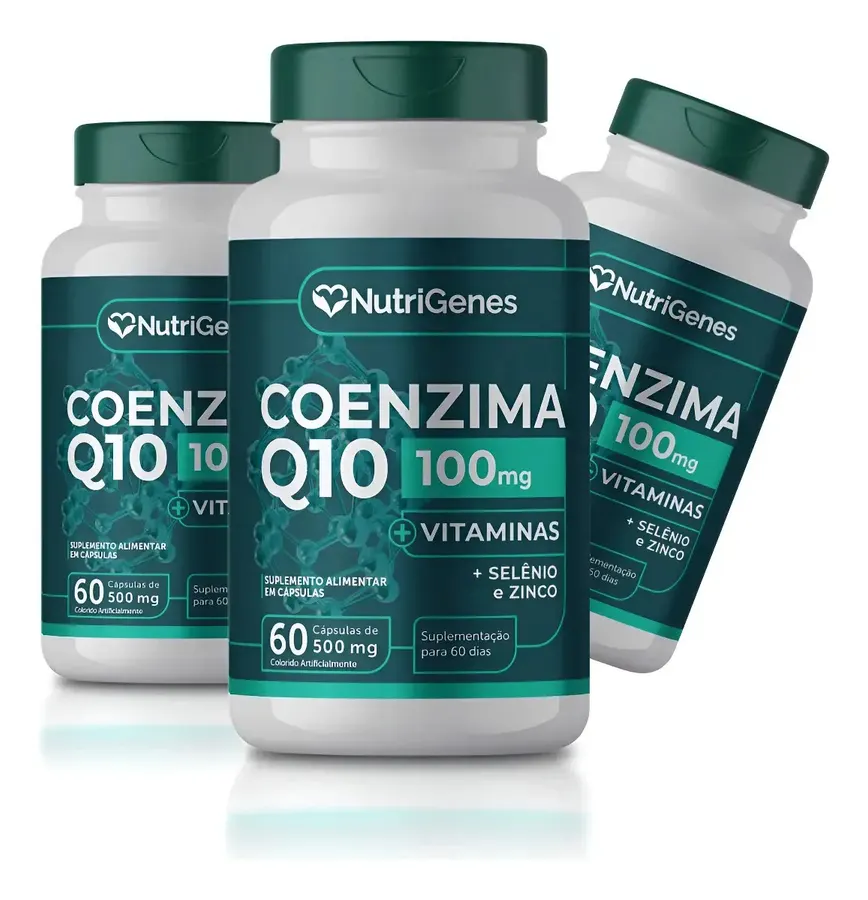 Embalagem de 3x Coenzima Suplimento Q10 Vitaminas Minerais