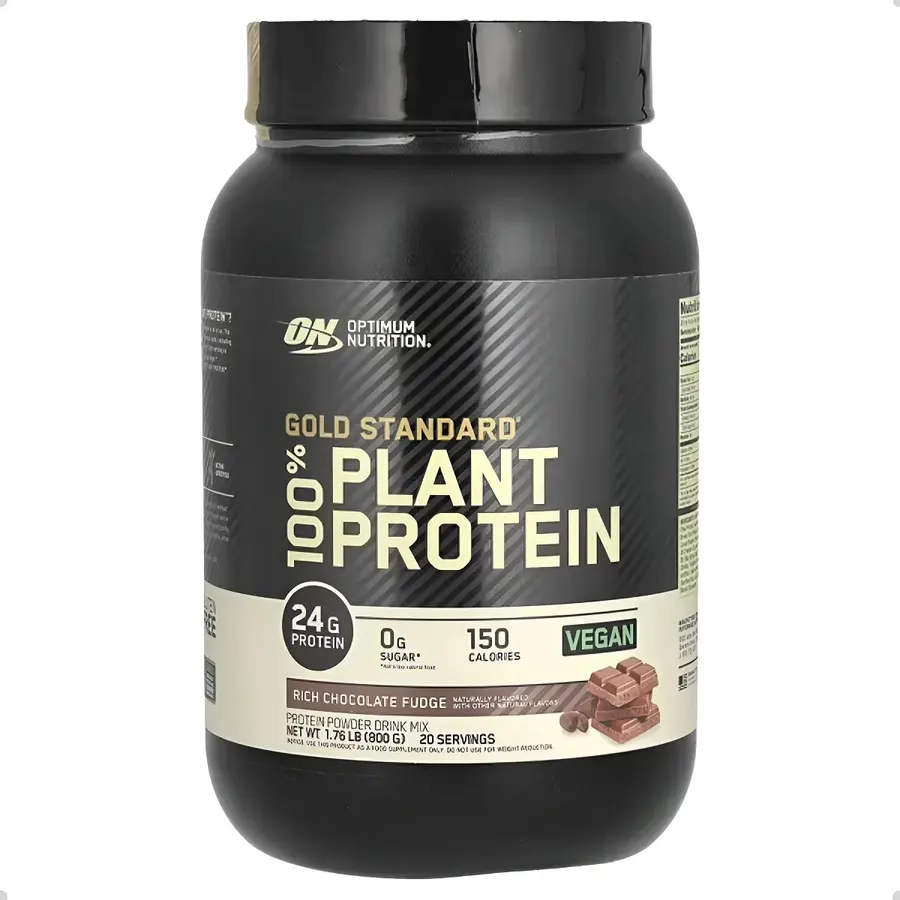 Embalagem de 100% Plant Protein Gold Vegan Standard