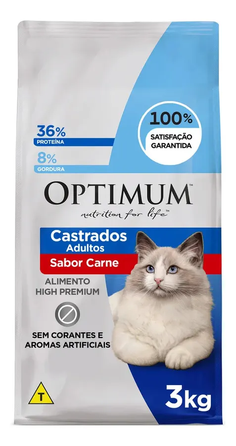 Embalagem de Ração Gatos Adultos Castrados