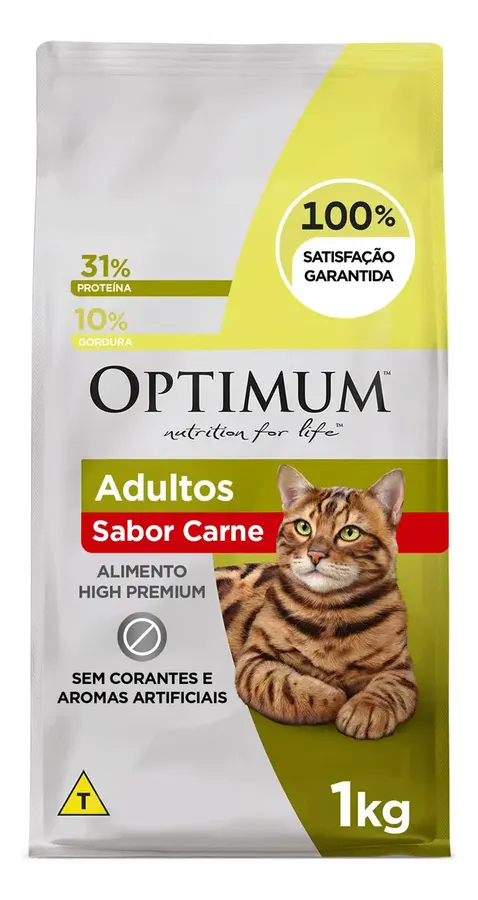 Embalagem de Ração Seca Gatos Adultos Nutrição Completa