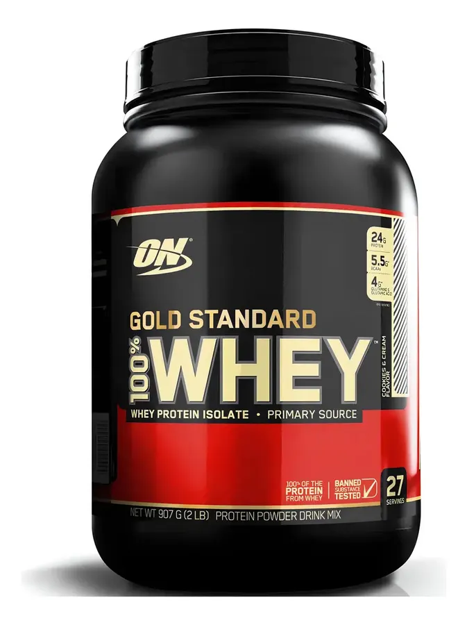 Embalagem de Whey Protein Gold Standard 100% Cookies