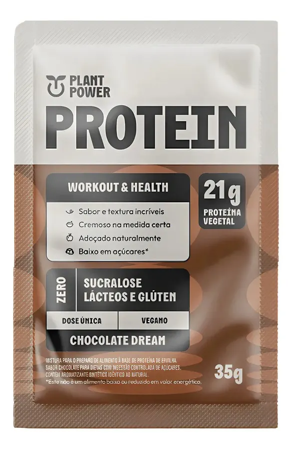Embalagem de Proteína Vegana Sem Glúten e Lactose