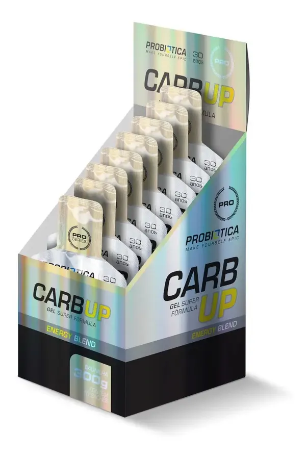 Embalagem de Carb Up Gel Sachês Banana