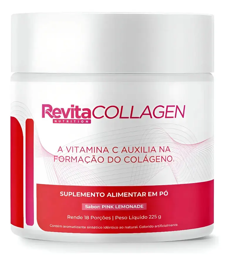 Embalagem de Colágeno Pele e Cabelo Pink Lemonade