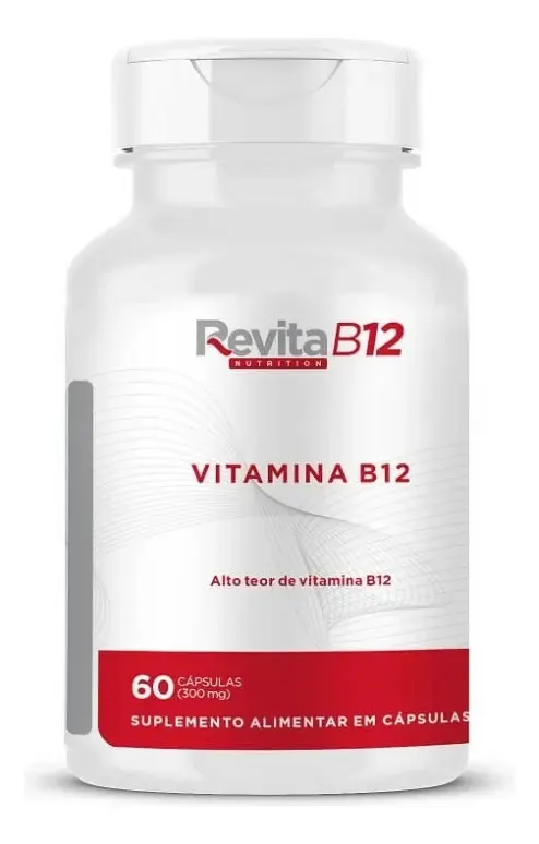 Embalagem de Vitamina B12 Cápsulas Naturais, Porções
