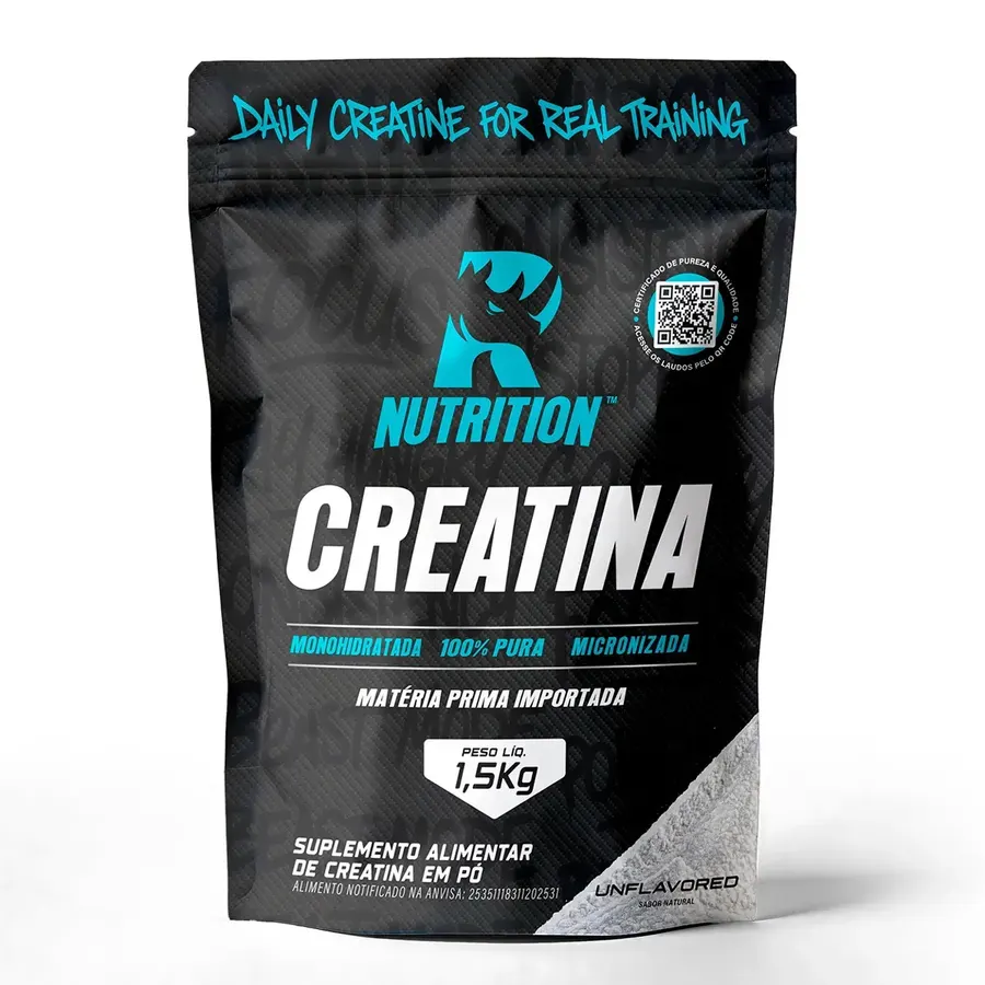 Embalagem de Creatina Monohidratada 100% Pura Micronizada R Nutrition