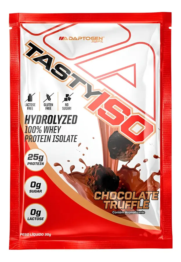 Embalagem de Tasty Iso Dose Única Whey Isolado Hidrolisado Adaptogen