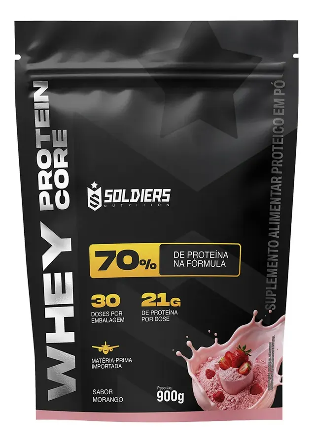 Embalagem de Whey Core 70% Proteina Concentrada