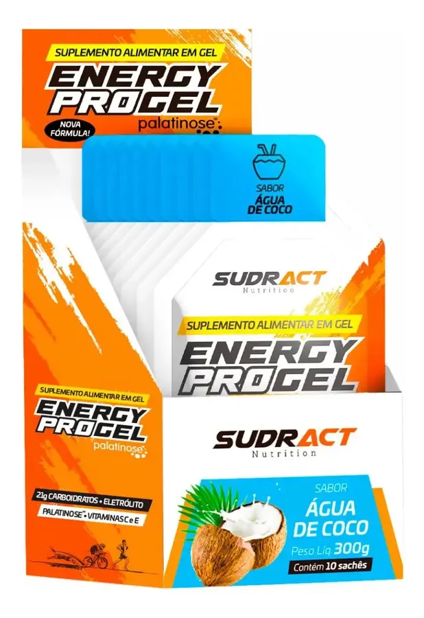 Embalagem de Energy Pro Gel sachês Nutrition