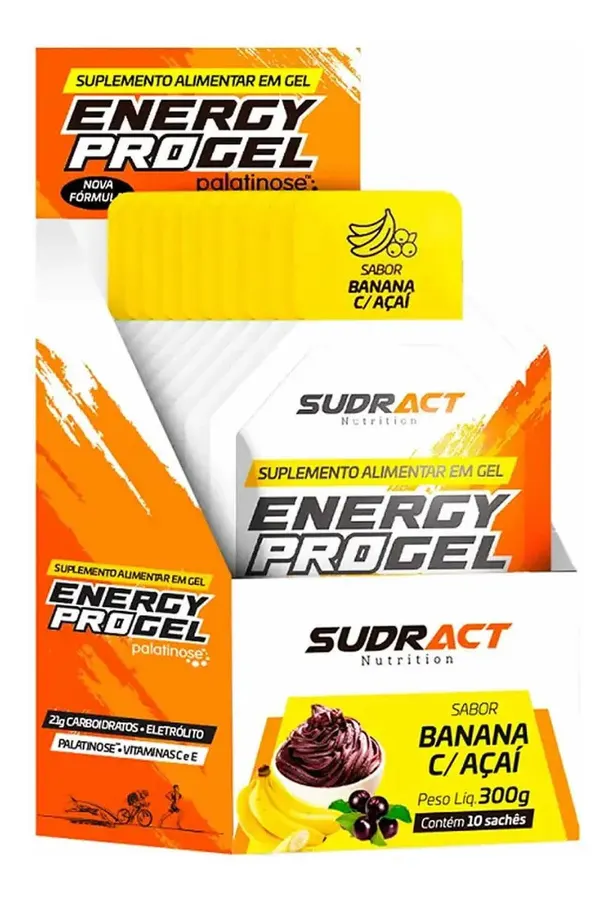 Embalagem de Gel Carboidrato Energy Pro Sachês