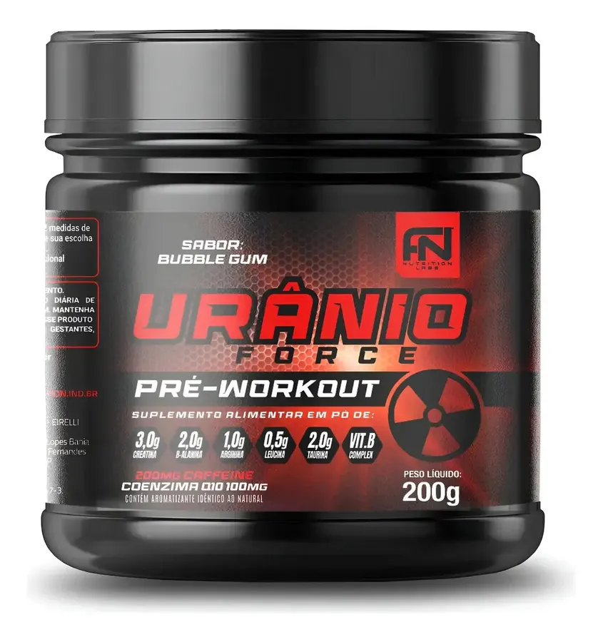 Embalagem de Pre Treino Uranio