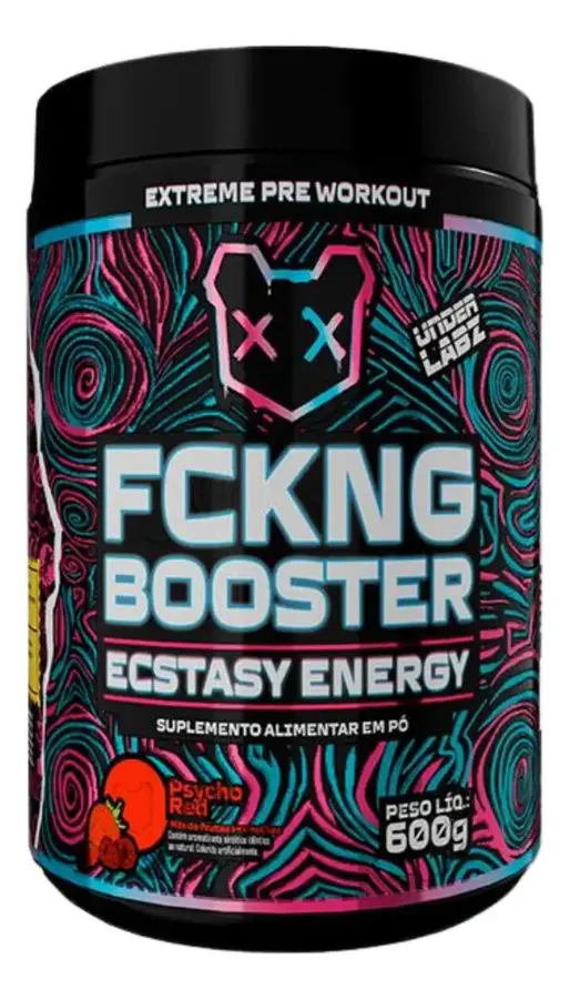 Embalagem de Fckng Booster Pré Treino Ecstas Energy